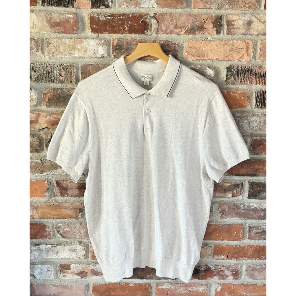 J. Crew Short Sleeve Heritage Cotton Tipped Sweater Polo Shirt